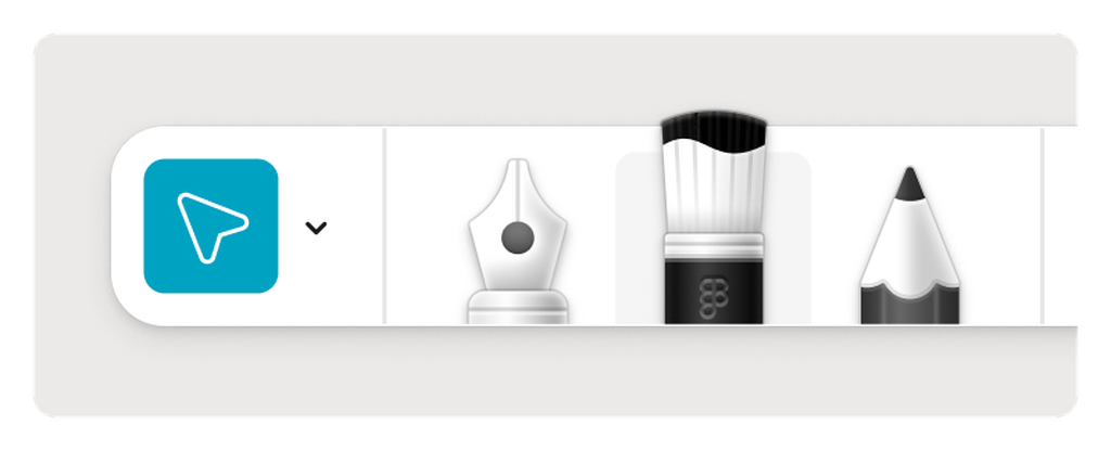 Figma - navigation - toolbar - brush
