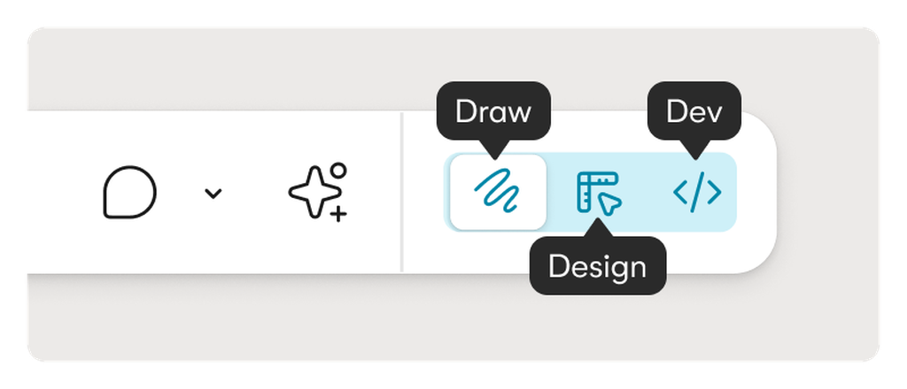 Figma - navigation - toolbar - modes