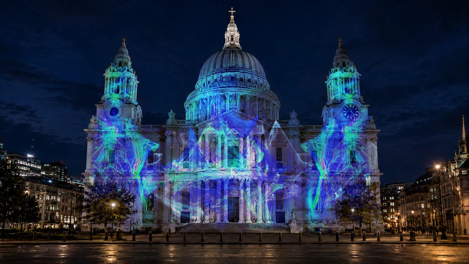 Soul by Mykola Kabluka and Expolight projected on St Paul's Cathedral for London Design Festival 2026