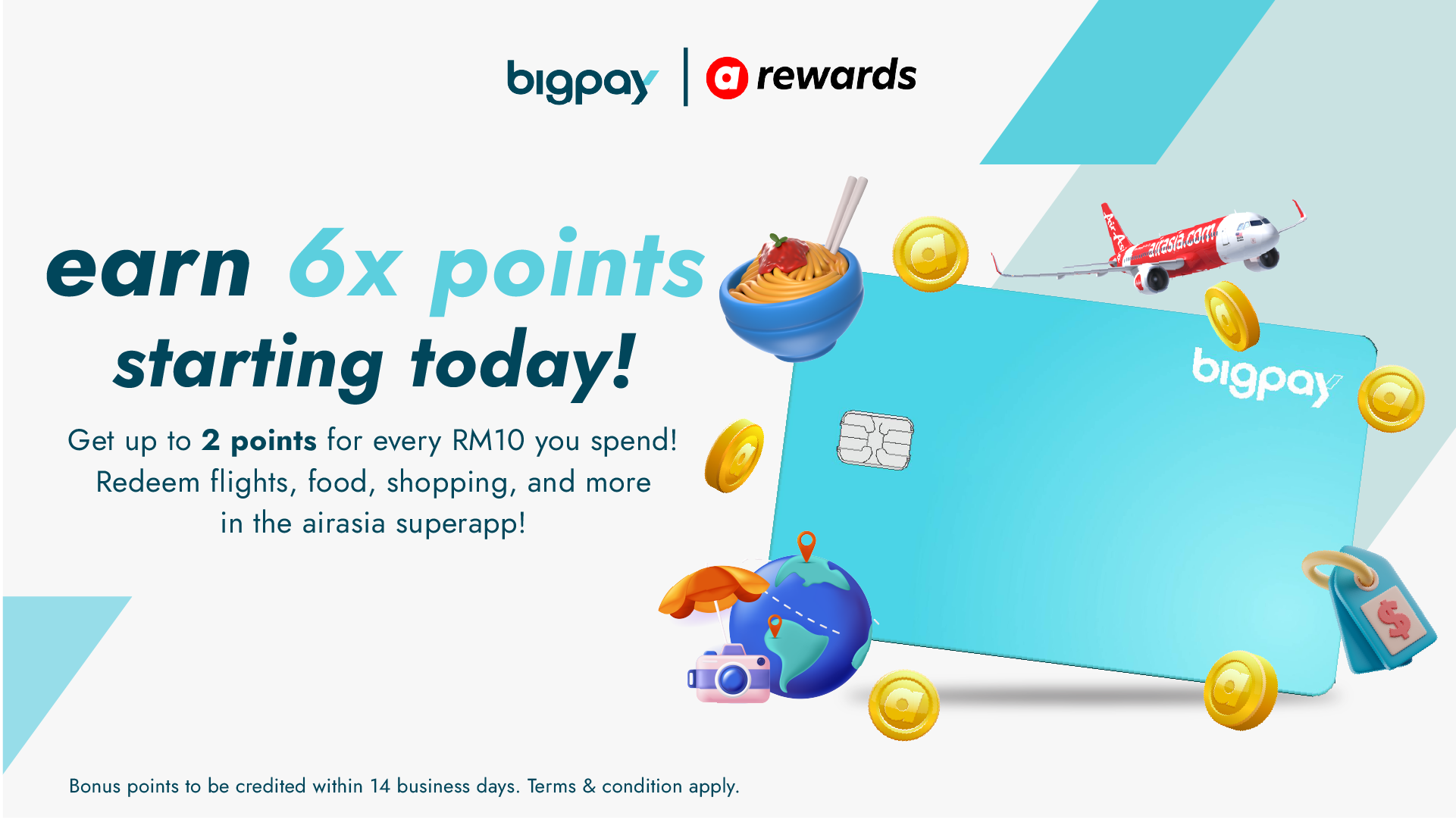 Earn 6x airasia points with BigPay now! BigPay