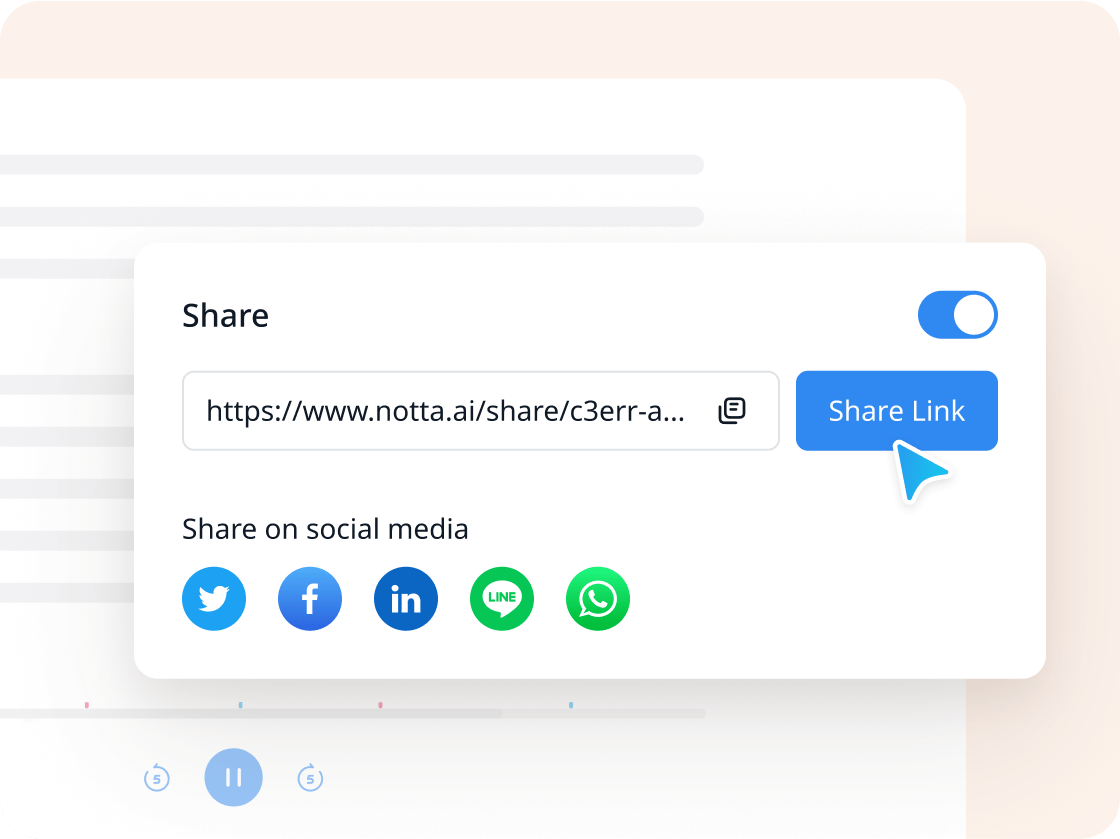 Share recordings with link