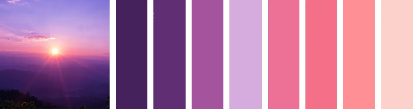 Farbpalette lila Nuancen