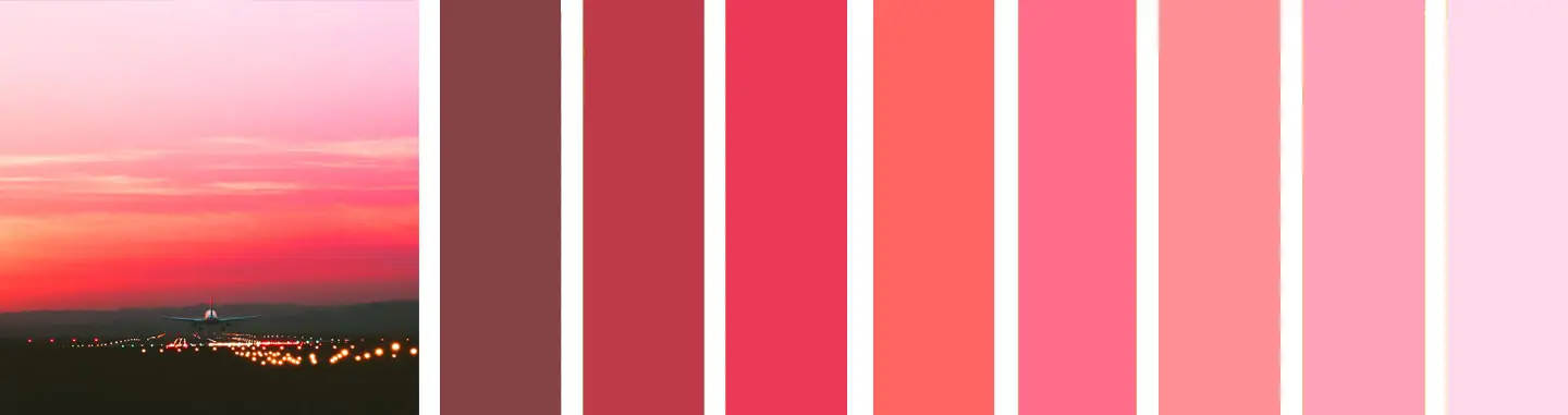 Farbpalette rote Nuancen