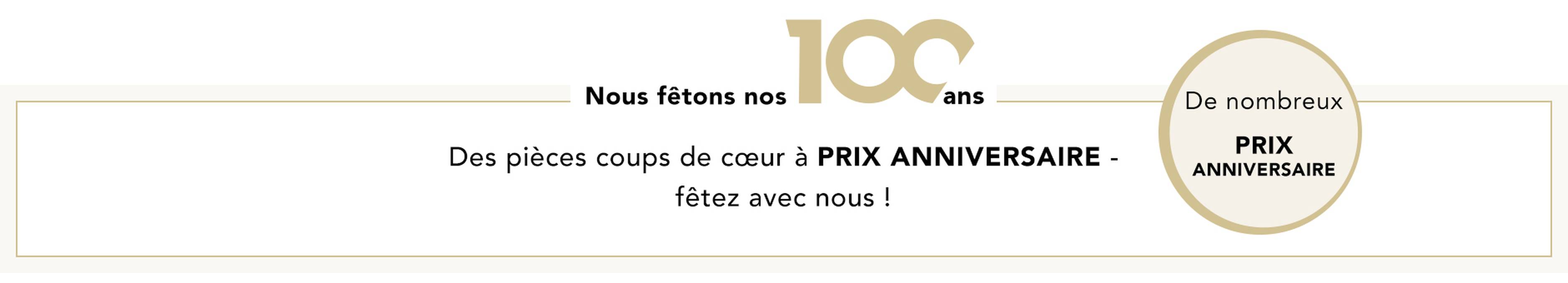 Promotion anniversaire GOLDNER : 100 ans de mode avec une sélection de pièces favorites à prix exceptionnels