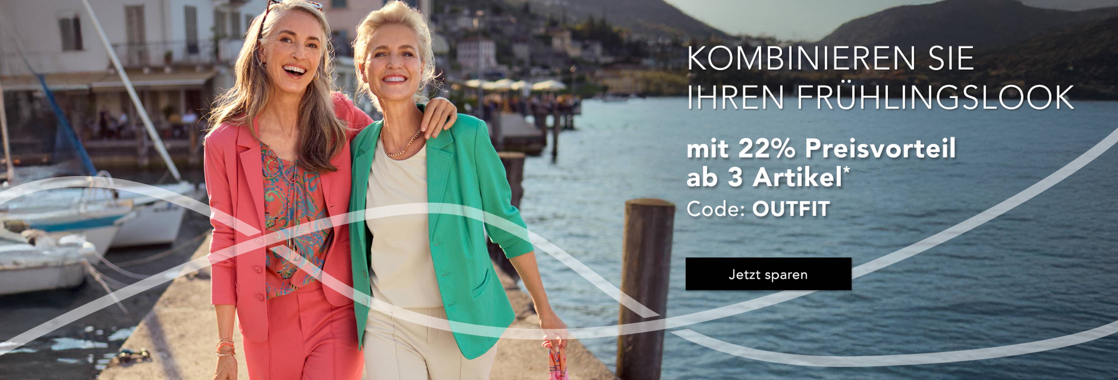 Strickmode für Damen 50+ mit Cardigan und Pullover im Frühlingslook