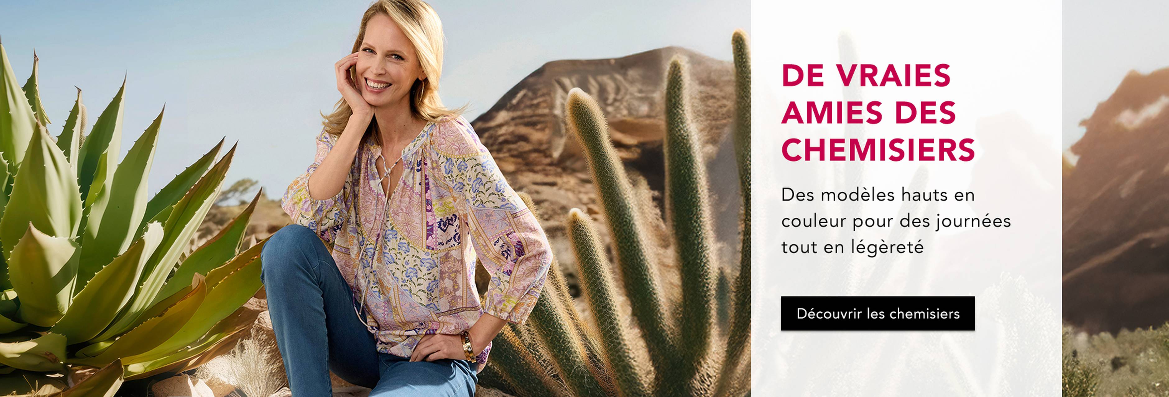 Atelier GOLDNER Blouse à imprimé pastel et détail de laçage, combinée avec un pantalon bleu
