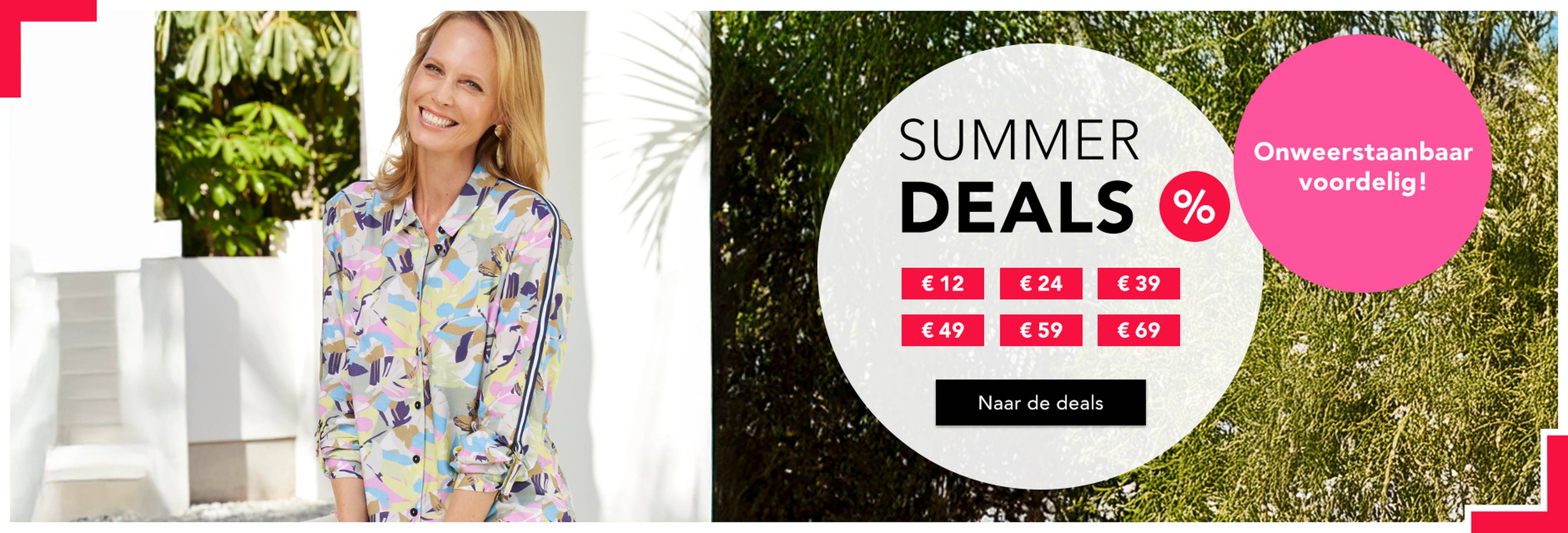 Kleurrijke zomershirts met patronen voor modebewuste vrouwen boven de 50 in de uitverkoop