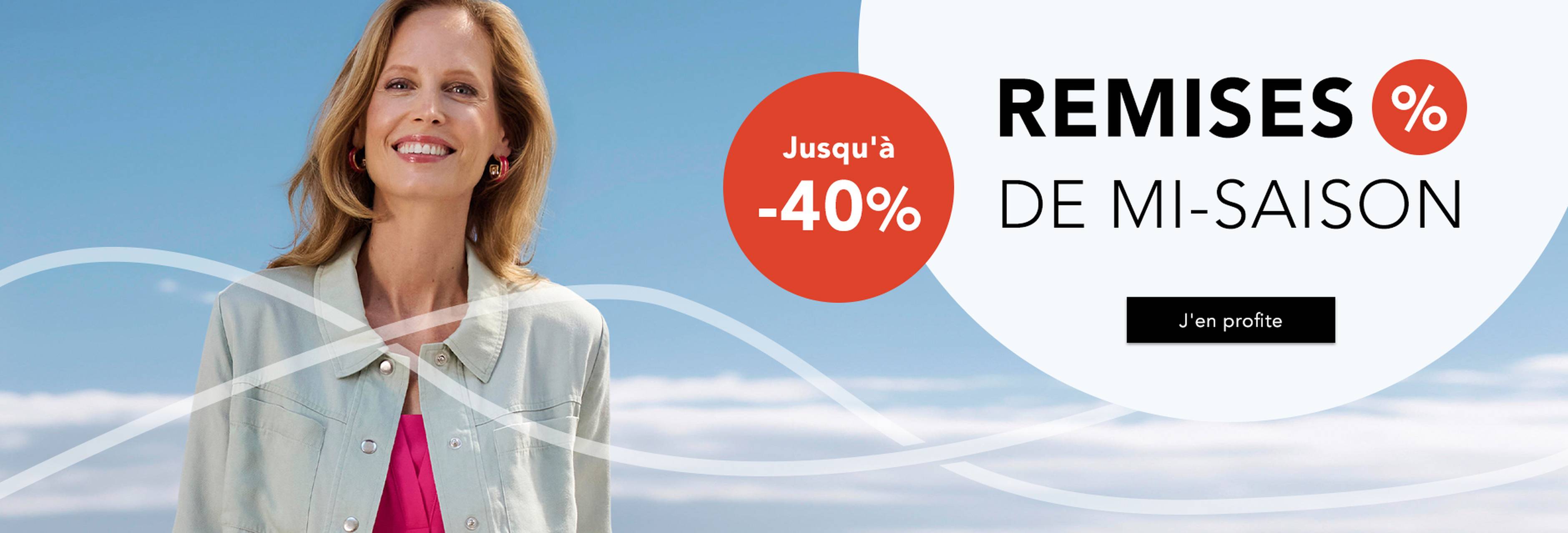 Soldes de mi-saison GOLDNER : jusqu'à 40 % de réduction sur la mode féminine et les vêtements d'été