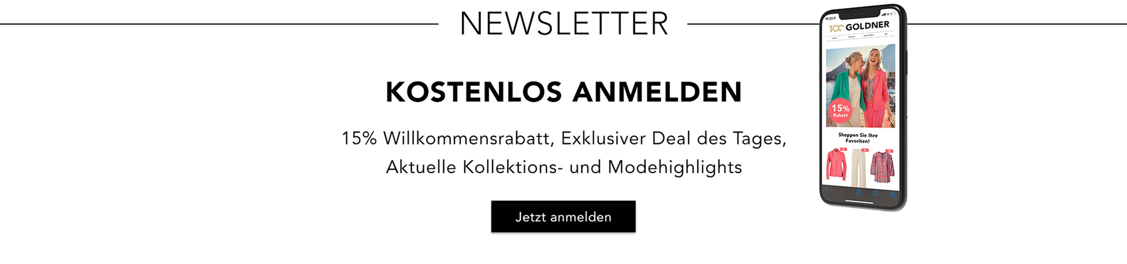 Jetzt 15% Willkommensrabatt bei der Anmeldung im Newsletter sichern