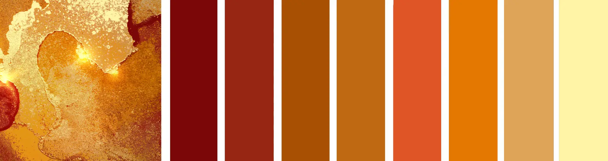 Farbpalette mit Leuchtkraft: Von Gelb bis Orange
