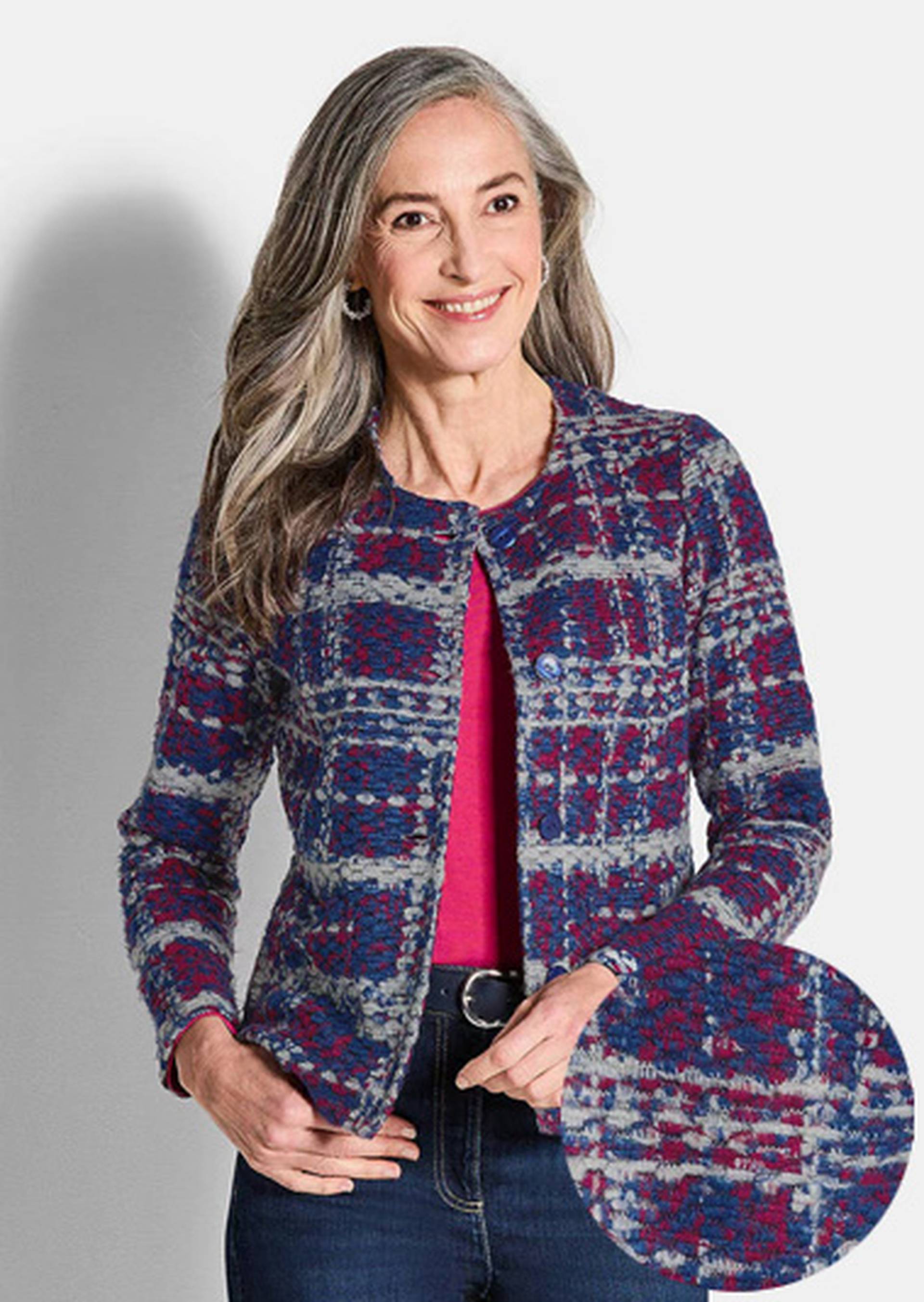 Jacke nach Figurtyp - Eine Bouclé Jacke