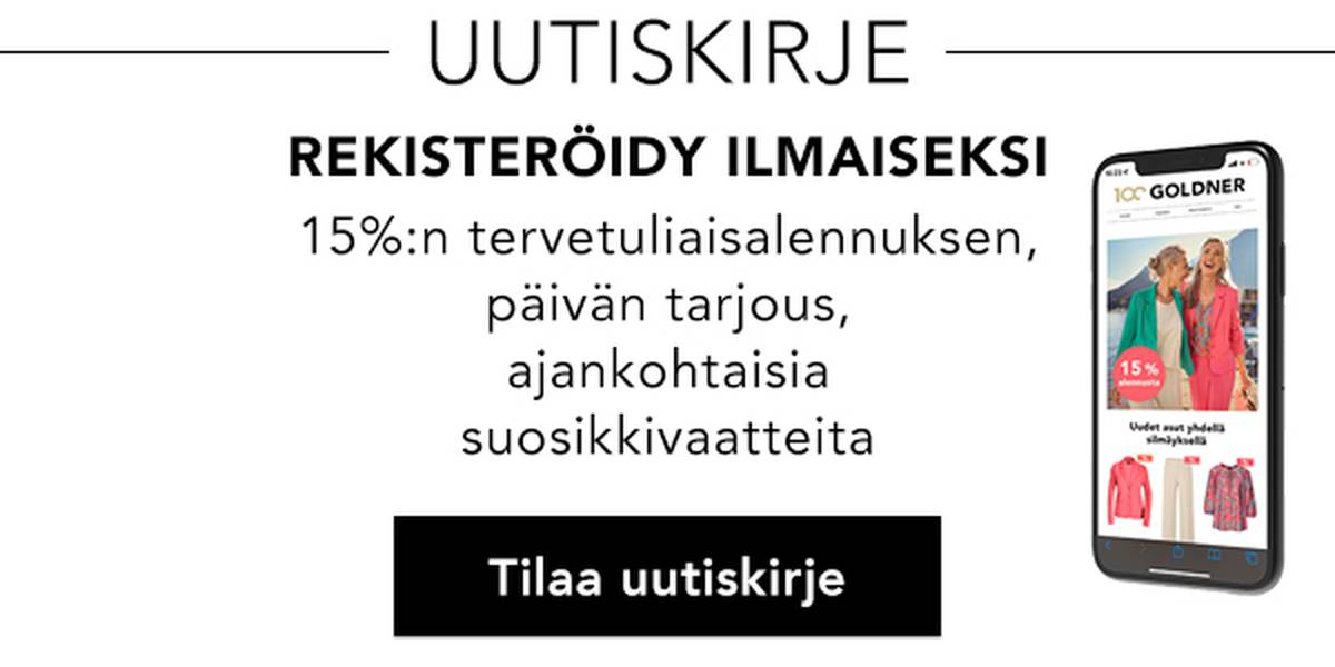 Saat 15 % tervetuliaisalennuksen nyt, kun rekisteröidyt uutiskirjeeseen.