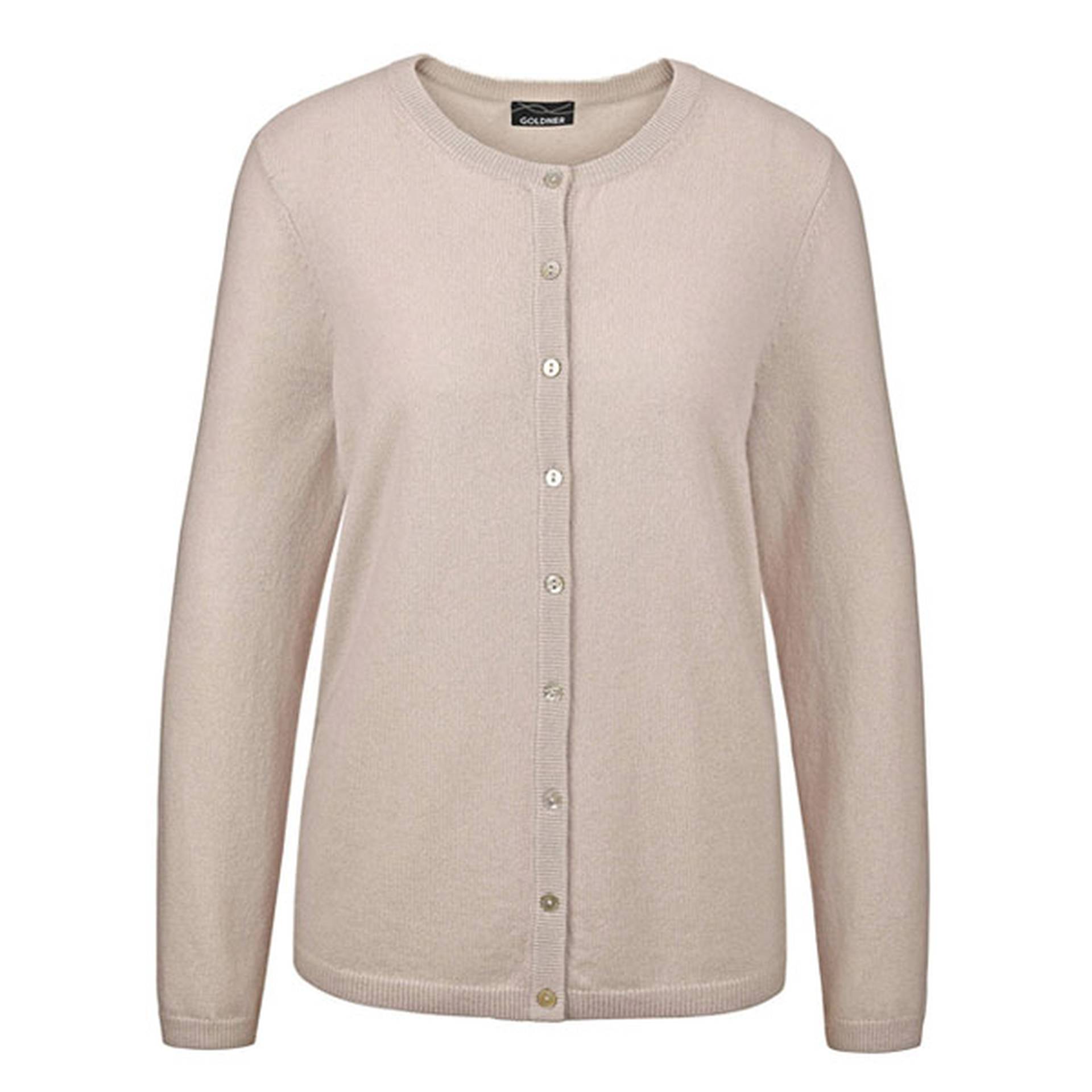 Zwiebelschicht - Wärme Schicht in Form von einer beigen Kaschmir Strickjacke