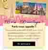  Image promotionnelle de GOLDNER représentant la ligne d'horizon de Paris et un texte annonçant un jeu-concours permettant de gagner des lots en rapport avec la ville de la mode.
