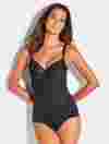 Shapewear Unterwäsche - Frau in dunkelgrauen Shape Body