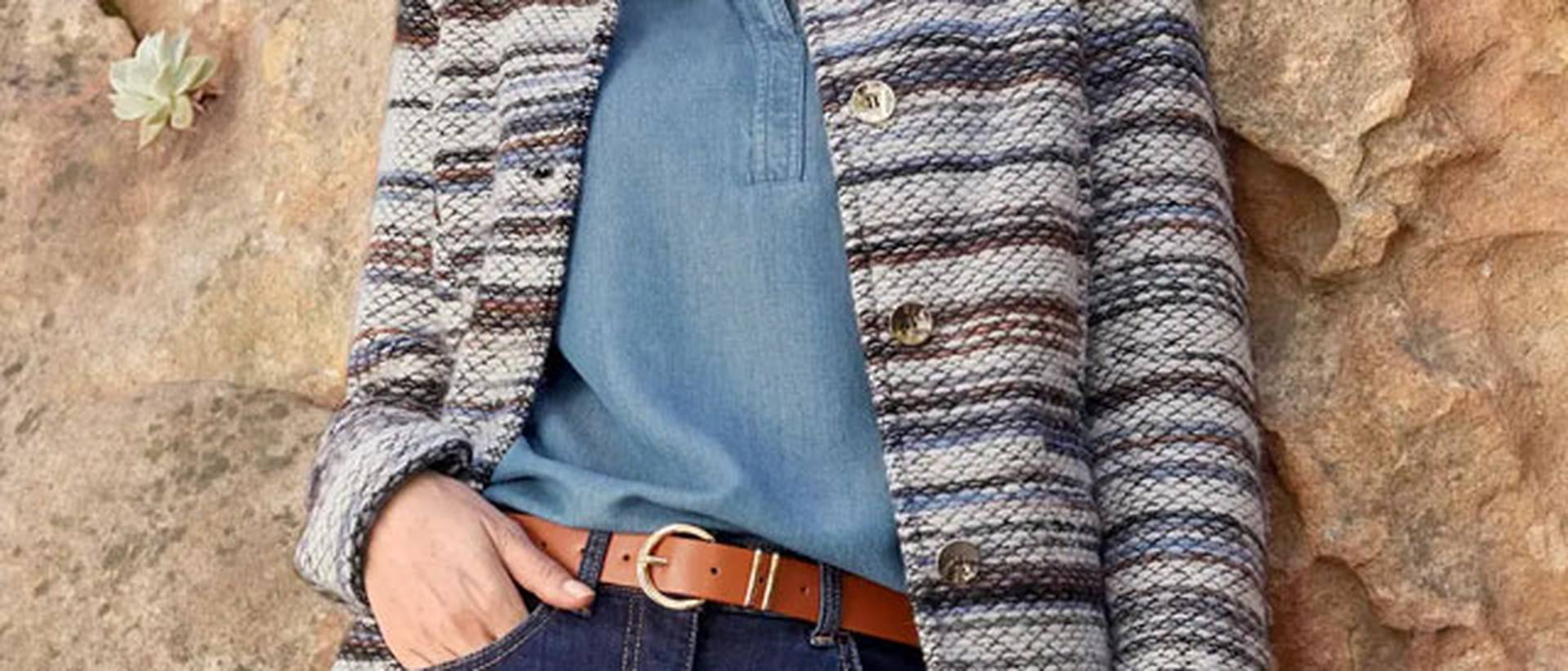 Denim outfit - modetips voor grote borsten