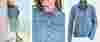 Hemdjacke / Overshirt in Jeans kombiniert mit einem sommerlichen Kleid