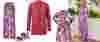 romantisches Valentinsoutfit mit buntem Oberteil und Hosen im Jumsuit-Look