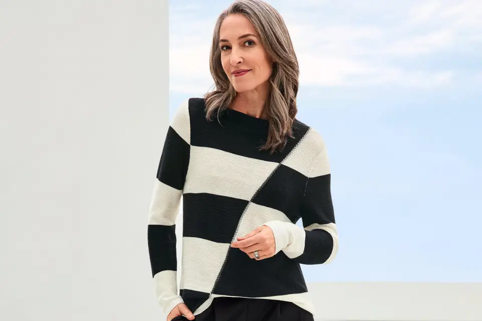 Haut pour femme noir blanc