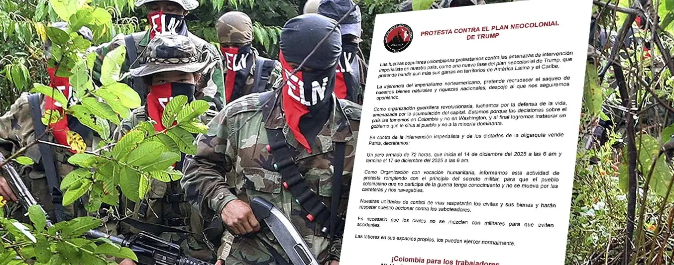 ELN anuncia paro armado