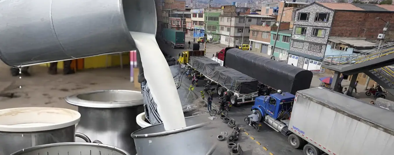 Paro camionero afecta el precio de la leche