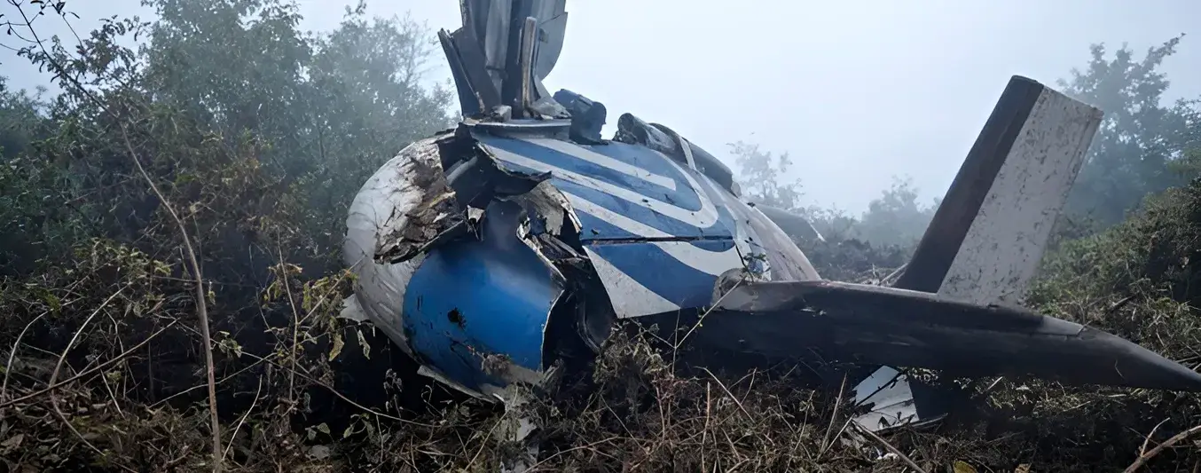 Avioneta de Satena accidentada