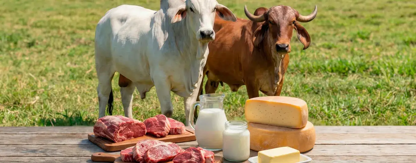 Productos lácteos, ganado bovino y ganado en pie