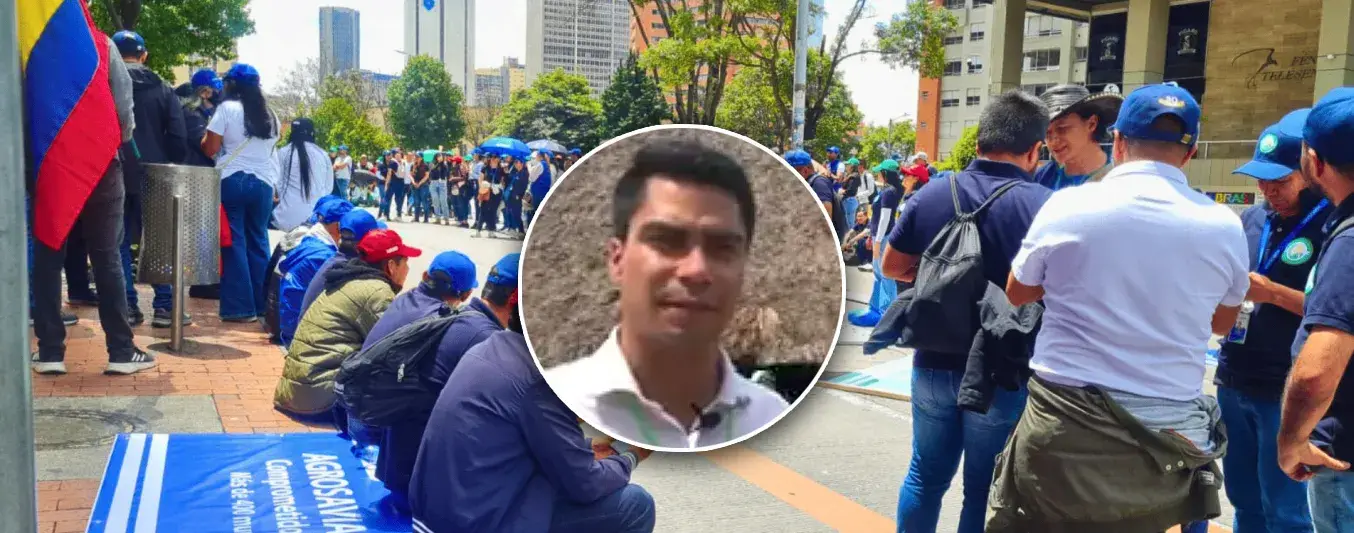 Trabajadores Agrosavia a movilizacion - entrevista Byron Hernández