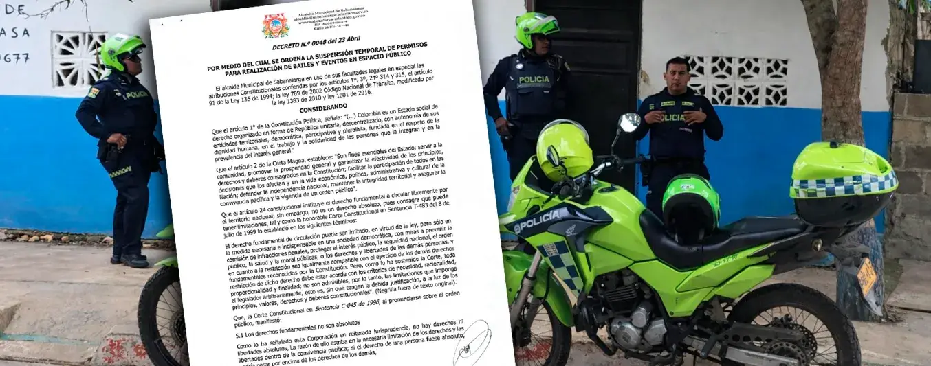 Alcaldía de Sabanalarga suspende eventos por 3 meses debido a altos indices de inseguridad