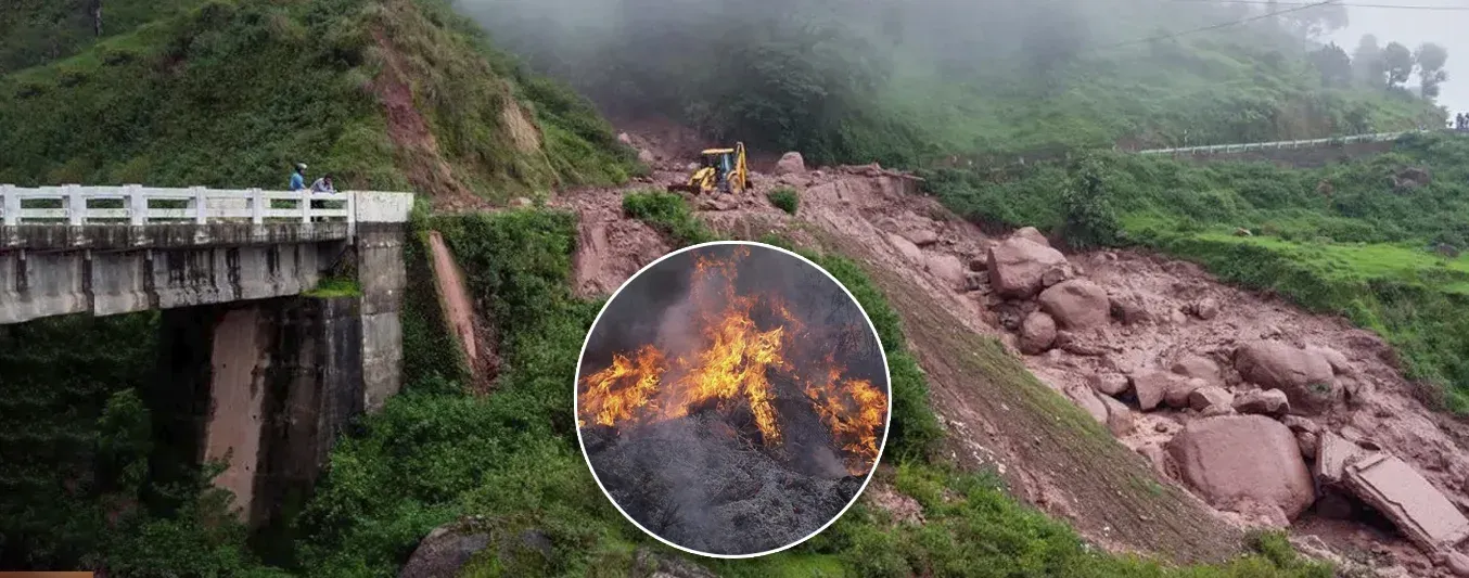 Incendios y deslizamientos en Colombia