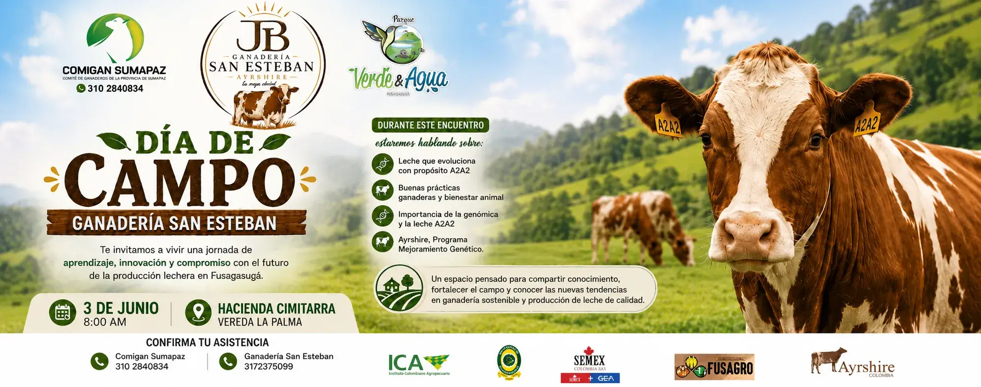 Día de campo de Comigan, Ayrshire Colombia y Ganadería San Esteban