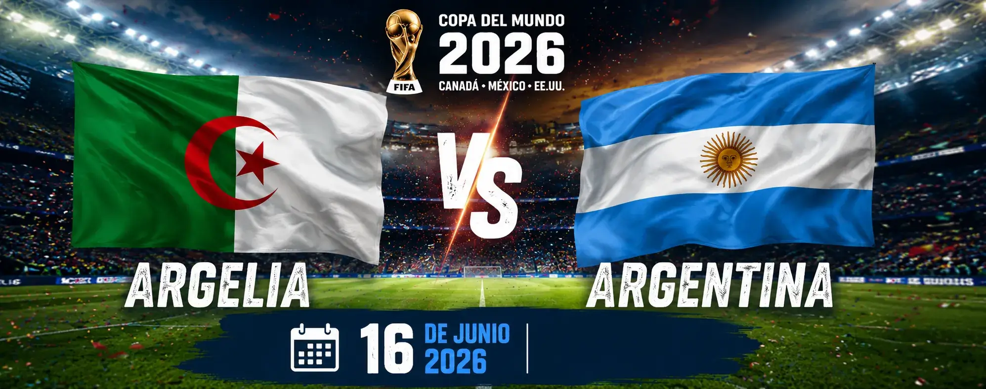 Argelia - Argentina. Partido fase grupal