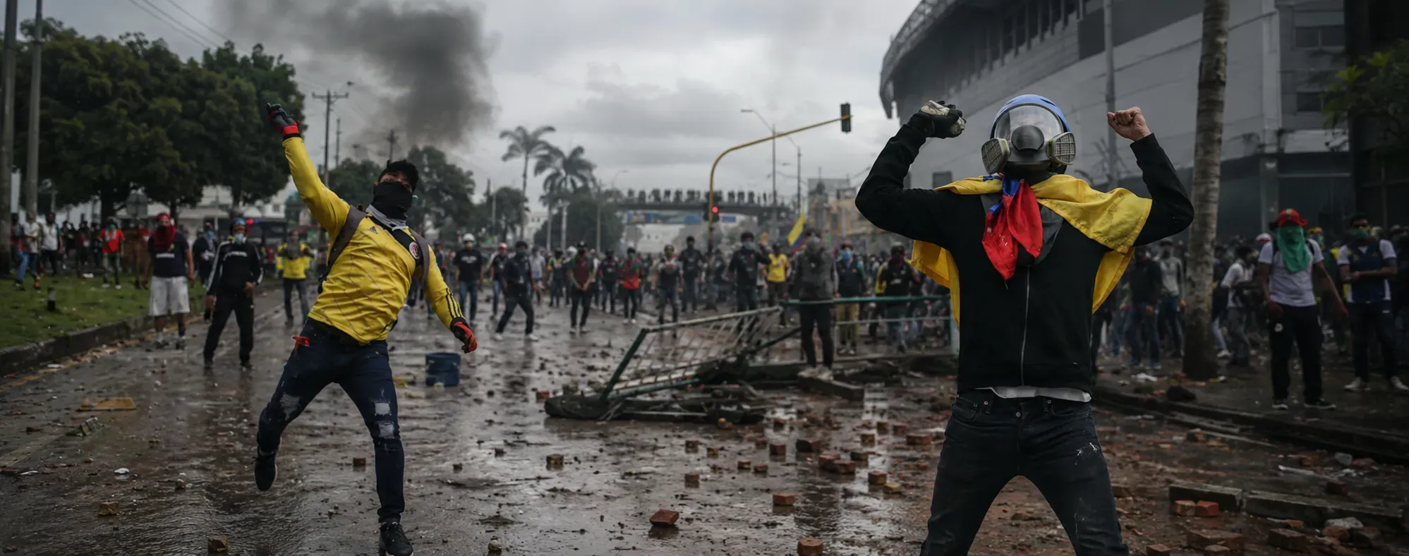 Disturbios de orden publico presentados en ciudades como Cali y Bogotá