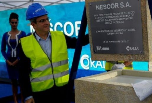 Cuba, Nestlé, Nescor, Nestlé pone primera piedra de su tercera planta en Cuba, CONtexto ganadero, ganadería Colombia, Noticias ganaderas Colombia