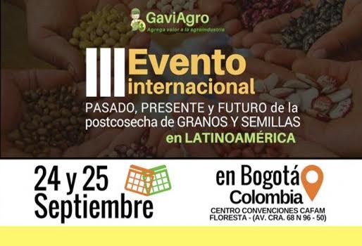 Granos y semillas, encuentro internacional, soluciones ecológicas en control de plagas, estabilización de harinas, optimización de plantas de acopio, calidad de granos y semillas, CONtexto Ganadero, noticias de ganadería colombiana.