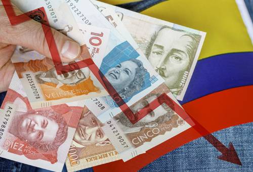 Pesos colombianos, bandera 