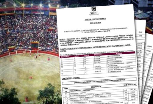 Licitación para reforzamiento estructural de la plaza de toros La Santamaría 