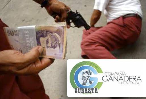 Atracan a la Compañía Ganadera del Meta, hurto de dinero, hurtan dinero de la compañía, hurto a ganadero, inseguridad, Policía Nacional, CONtexto Ganadero, noticias de ganadería colombiana. 