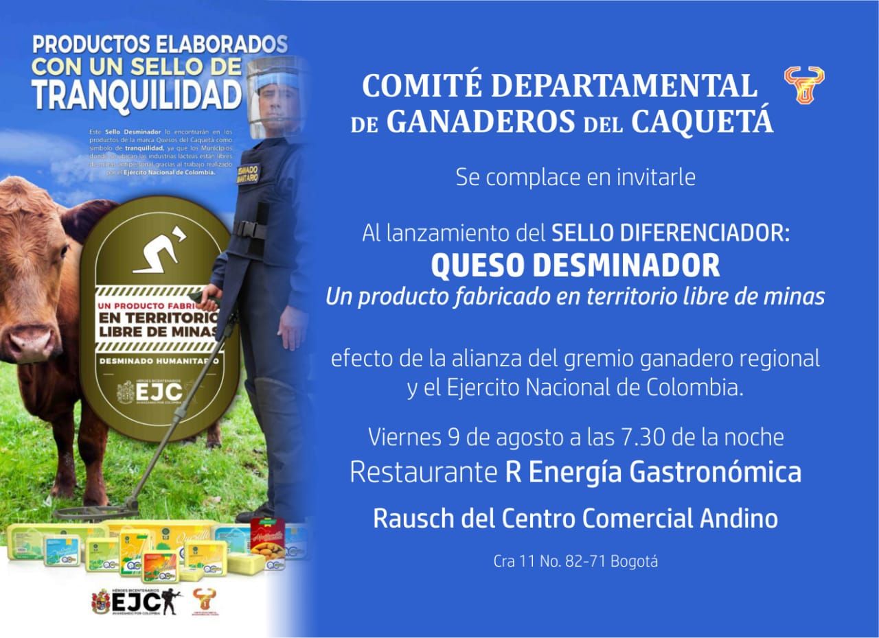 Ganadería, ganadería colombia, noticias ganaderas, noticias ganaderas colombia, CONtexto ganadero, Queso del caquetá, marca colectiva mixta qc, qc, caquetá, ganadería del caquetá, Pacto Caquetá, Comité de Ganaderos del Caquetá, Rafael Torrijos Rivera, queso desminador, hermanos rausch, r energía gastronómica, 