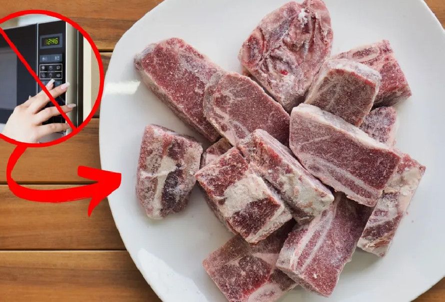 no descongelar carne microondas