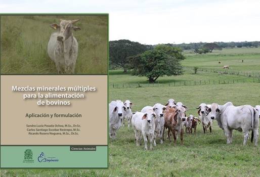 ganadería de carne, Problemática nutricional, sal mineralizada, suplemento mineral o premezcla mineral, Mezclas minerales múltiples para la alimentación de bovinos Aplicación y formulación, Universidad de Antioquia, Colciencias, Sandra Lucía Posada Ochoa M.Sc. Dr.Sc., Carlos Santiago Escobar Restrepo M.Sc., Ricardo Rosero Noguera M.Sc. Dr.Sc., trópico bajo de Colombia, oferta forrajera, valor nutricional, tasa de natalidad, pérdida de peso, aumento en la edad de sacrificio, menor calidad del producto final,