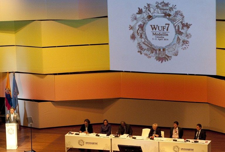 Uno de los ejes del encuentro es la equidad urbana en el desarrollo. Foto: AFP. foro ciudades de la onu medellín
