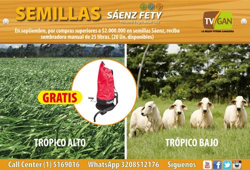 Semillas TVGAN, Promoción TVGAN septiembre 2019, Promo septiembre TVGAN, Oferta TVGAN septiembre 2019, TVGAN promociones septiembre 2019, TVGAN septiembre 2019, TVGAN Sáenz Fety, tvgan promociones, equipos ganaderos promociones, Promociones TVGAN septiembre 2019, productos ganado promoción, productos finca promoción, promoción TVGAN septiembre 2019, productos finca promoción septiembre 2019, CONtexto ganadero, ganaderos colombia, noticias ganaderas colombia