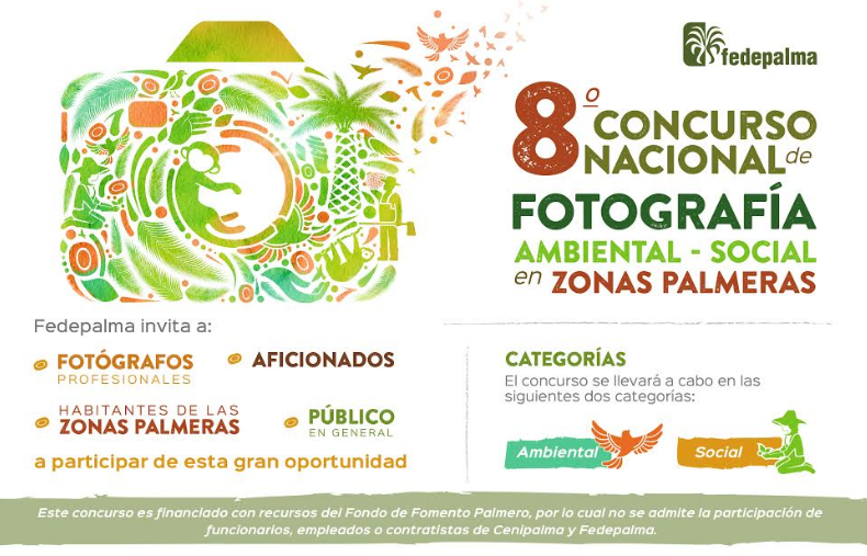 Concurso Nacional de Fotografía Ambiental y Social en Zonas Palmeras