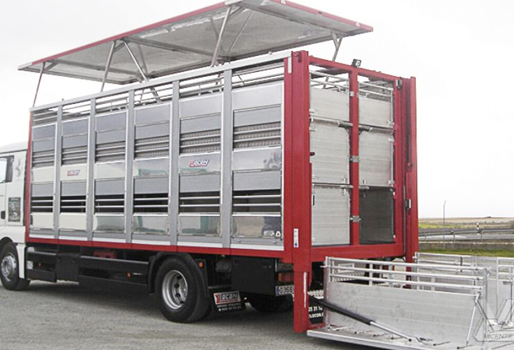 Transporte de porcinos terrestre