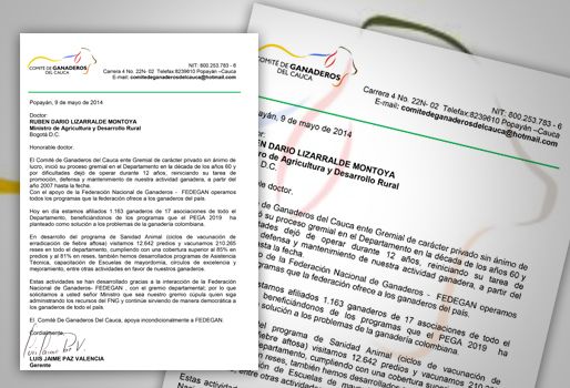 El Comité pide que Fedegán continúe sirviendo de manera democrática a los ganaderos de todo el país. Foto: CONtexto ganadero. respaldo a fedegán comité arauca