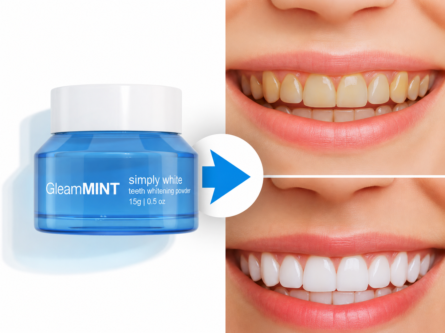 Gleam Mint Whitening Process
