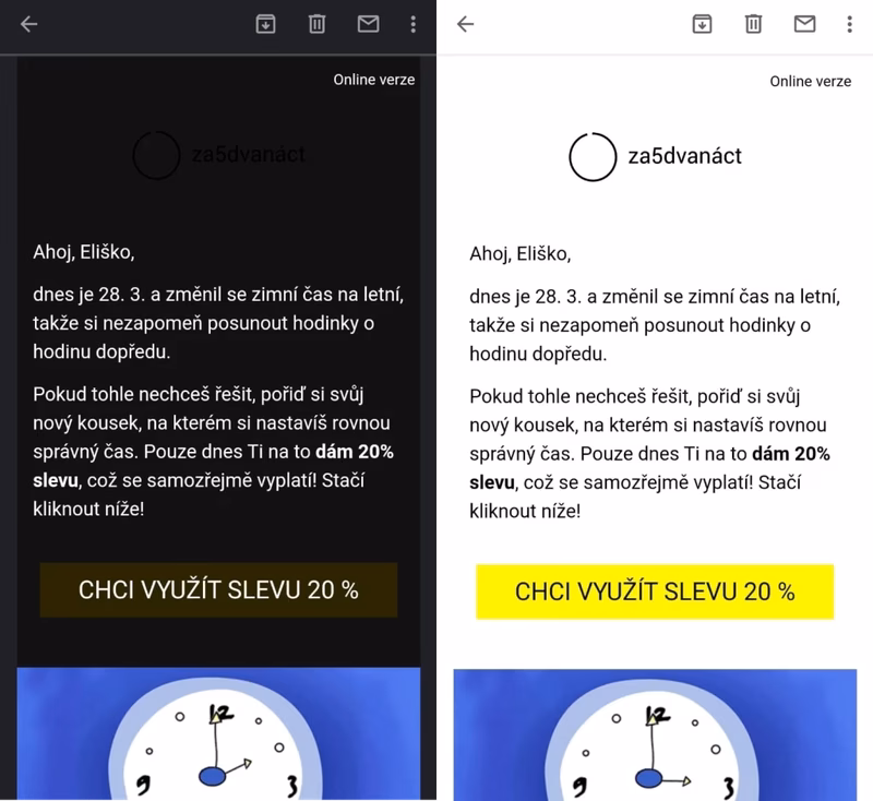 Dark Mode (tmavý mód)