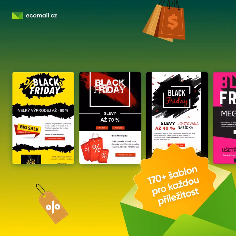 black friday newsletter šablony