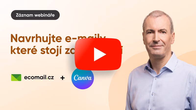 Záznam webináře integrace Ecomailu a Canvy na YouTube